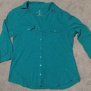 NY&Co 3/4 sleeve button top